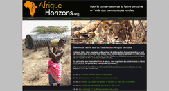 Desktop Screenshot of afrique-horizons.org